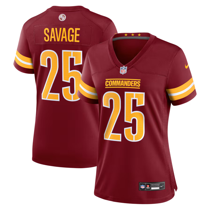 Women's Washington Commanders Darnell Savage Nike Burgundy Team Game Jersey - Jersey