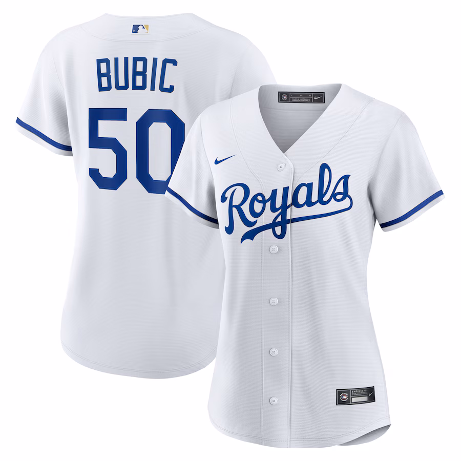 Women's Kansas City Royals Kris Bubic Nike White Home Replica Jersey - Jersey