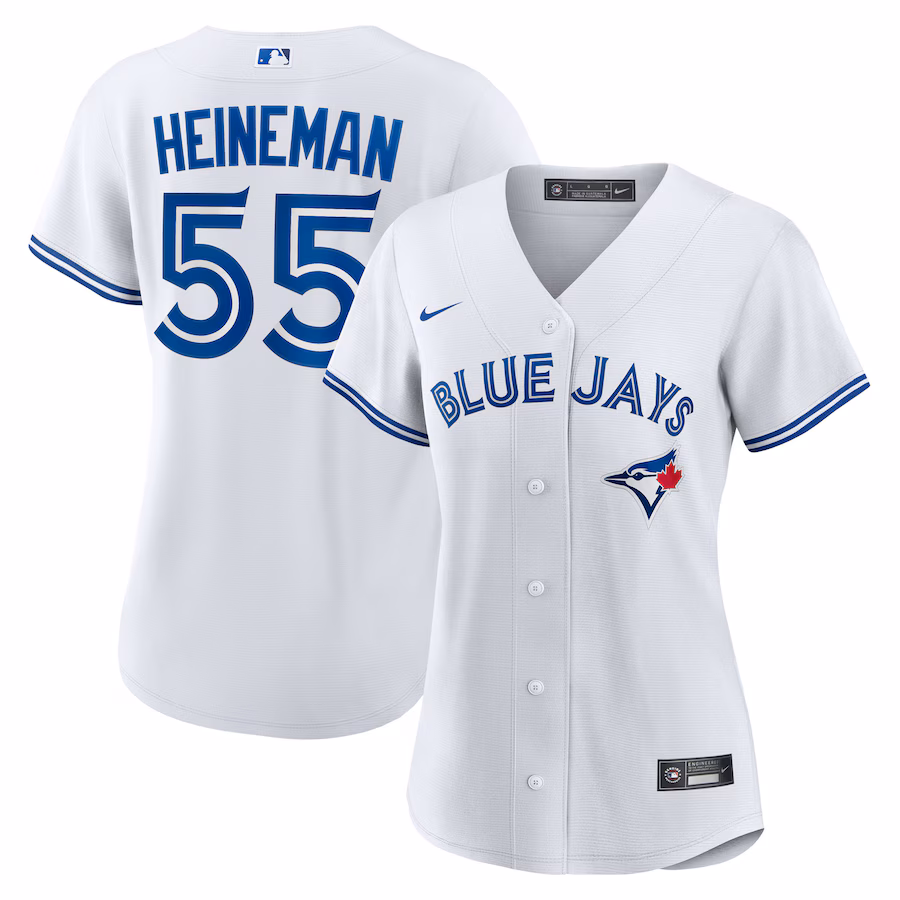 Women's Toronto Blue Jays Tyler Heineman Nike White Home Replica Jersey - Jersey