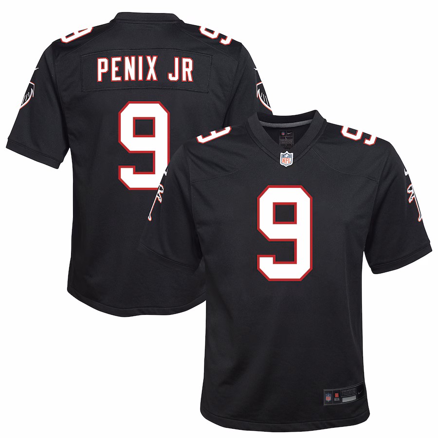 Youth Atlanta Falcons Michael Penix Jr. Nike Black Alternate Game Jersey - Jersey