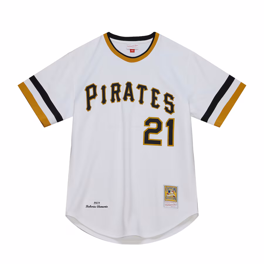 Men's Pittsburgh Pirates Roberto Clemente Mitchell & Ness White Cooperstown Collection Authentic Jersey - Jersey