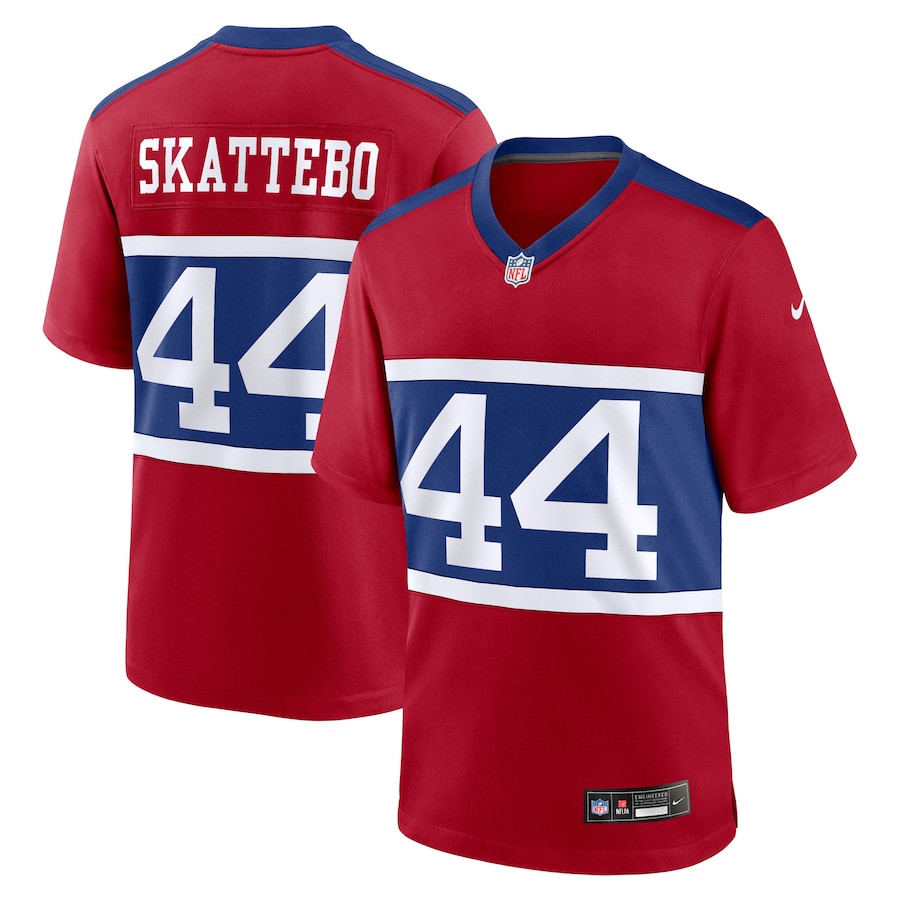 Men's New York Giants Cam Skattebo Nike Red Alternate Century Red Game Jersey - Jersey