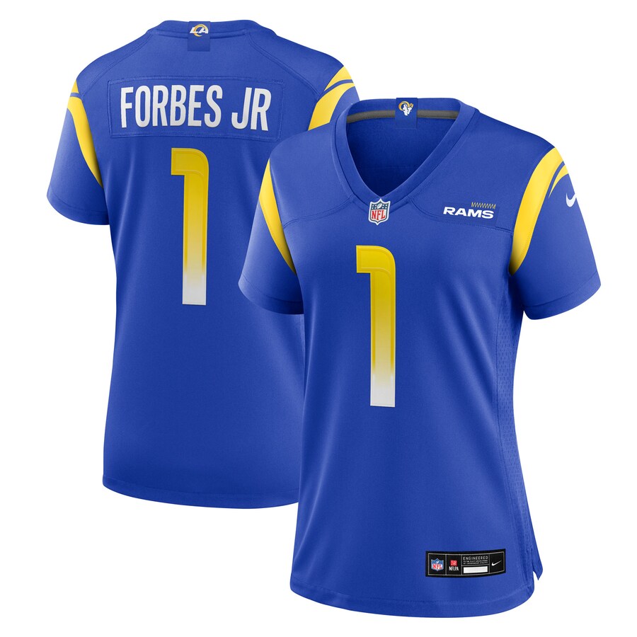 Women's Los Angeles Rams Emmanuel Forbes Jr. Nike Royal Team Game Jersey - Jersey