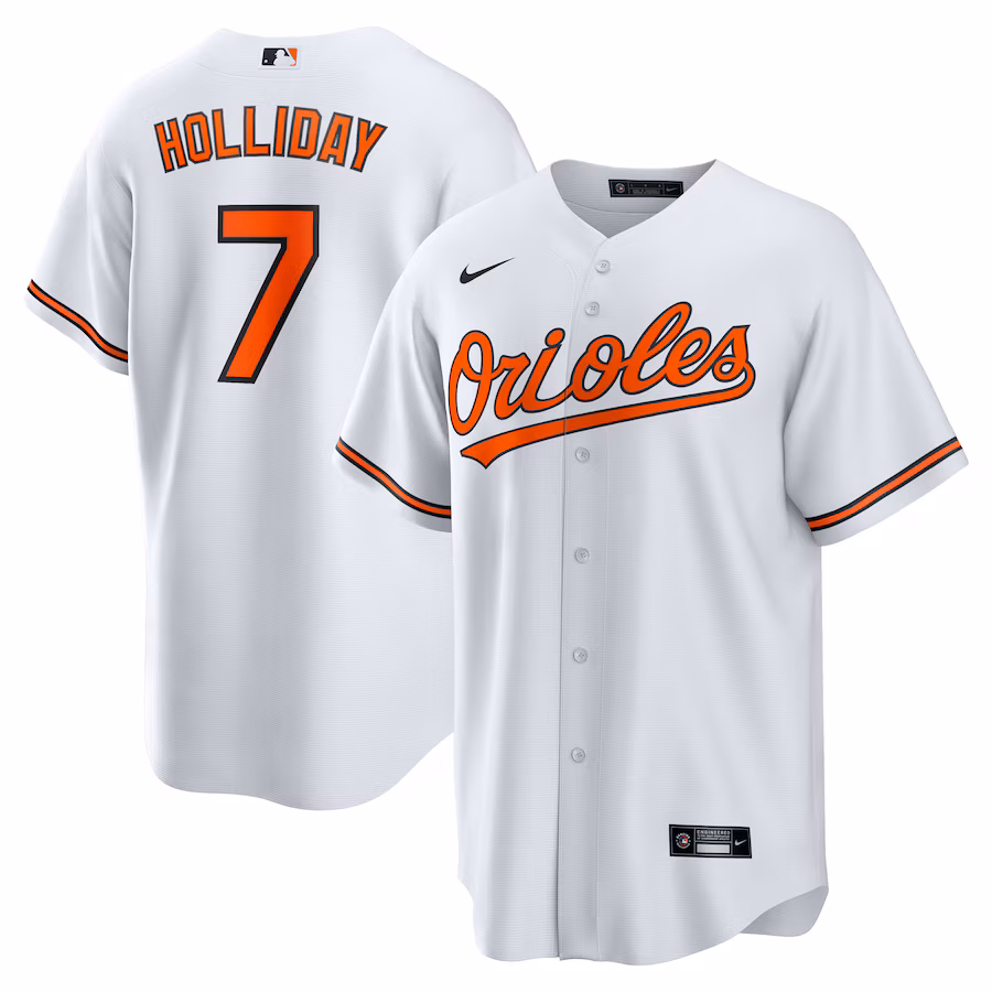 Youth Baltimore Orioles Jackson Holliday Nike White Home Replica Jersey - Jersey