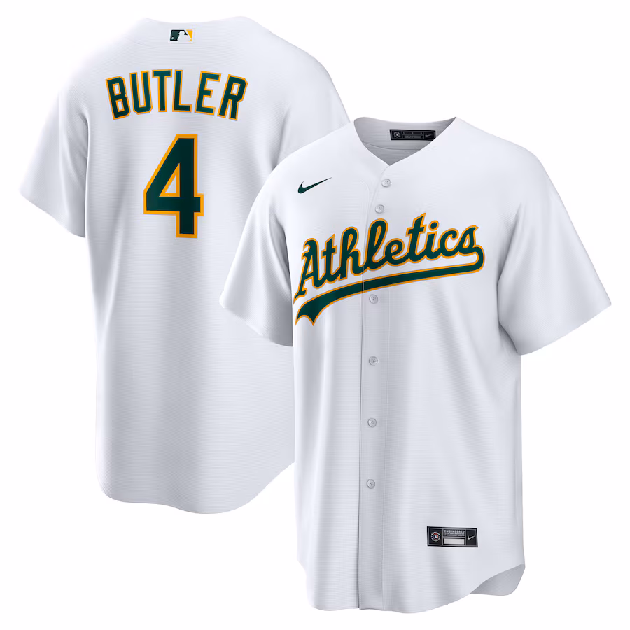Youth Athletics Lawrence Butler Nike White Home Replica Jersey - Jersey