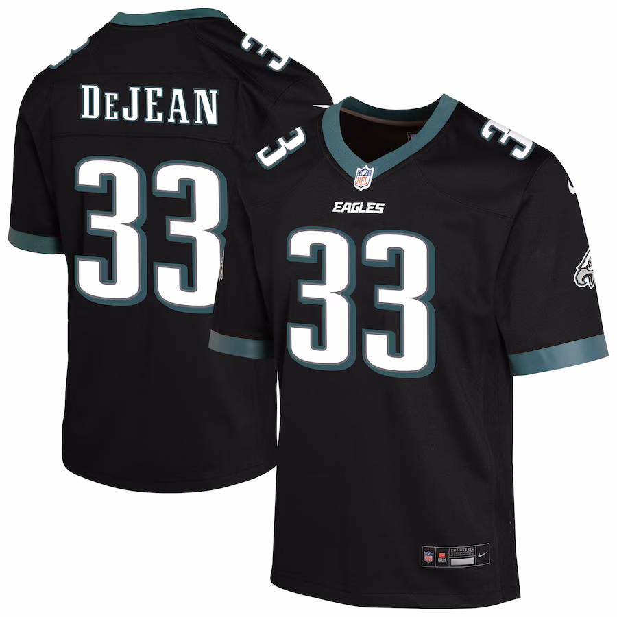 Youth Philadelphia Eagles Cooper DeJean Nike Black Alternate Game Jersey - Jersey