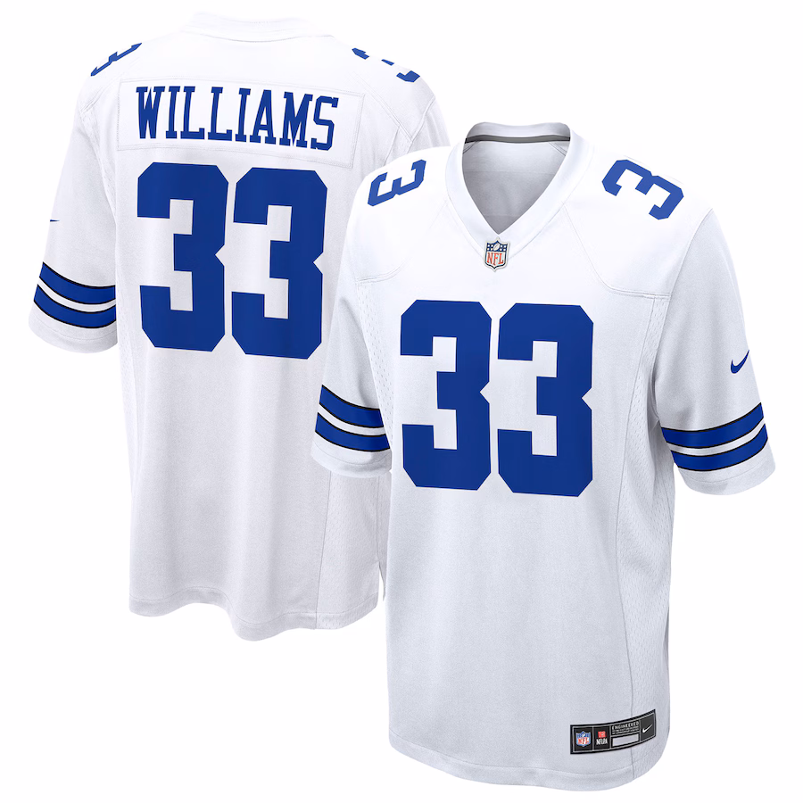Men's Dallas Cowboys Javonte Williams Nike White Game Jersey - Jersey
