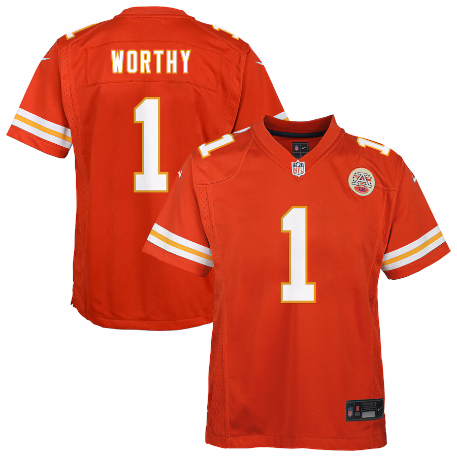 Youth Kansas City Chiefs Xavier Worthy Nike Red Team Game Jersey - Jersey