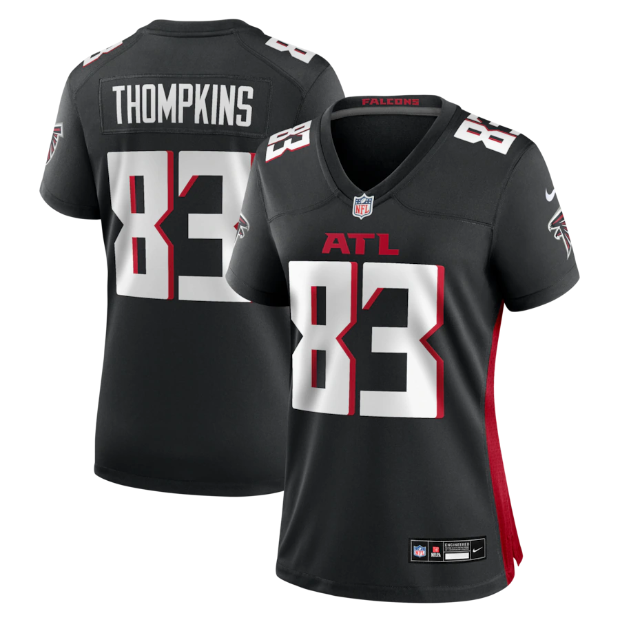 Women's Atlanta Falcons Deven Thompkins Nike Black Team Game Jersey - Jersey