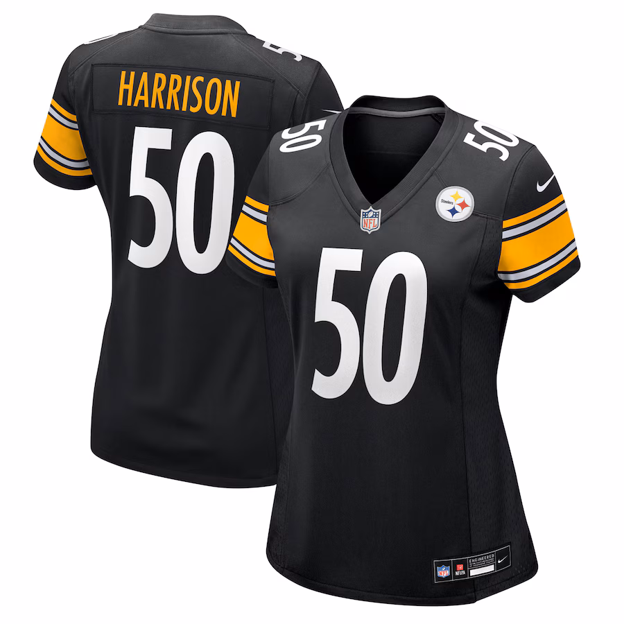 Women's Pittsburgh Steelers Malik Harrison Nike Black Team Game Jersey - Jersey