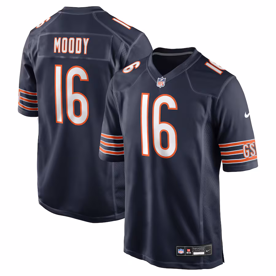Men's Chicago Bears Jake Moody Nike Navy Team Game Jersey - Jersey