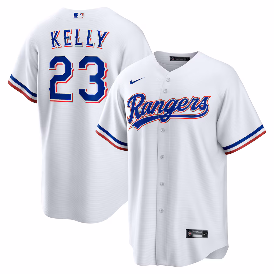 Men's Texas Rangers Merrill Kelly Nike White Home Replica Jersey - Jersey