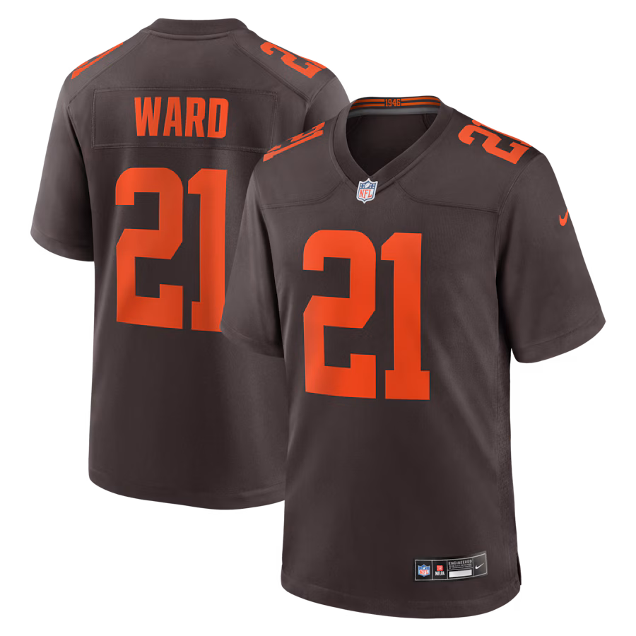 Men's Cleveland Browns Denzel Ward Nike Brown Alpha Dawg Game Jersey - Jersey
