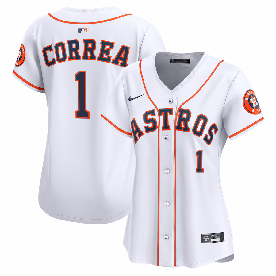 Women's Houston Astros Carlos Correa Nike White Home Limited Player Jersey - Jersey