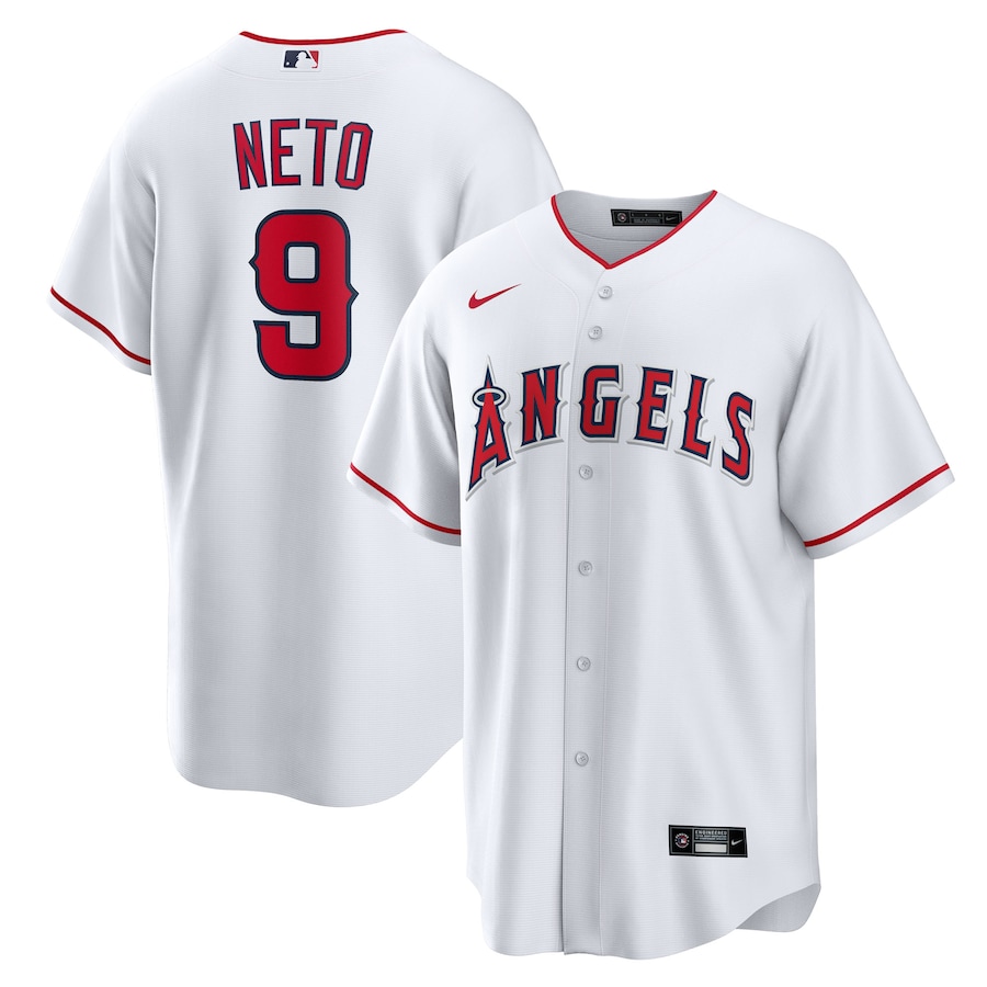Youth Los Angeles Angels Zach Neto Nike White Home Replica Jersey - Jersey