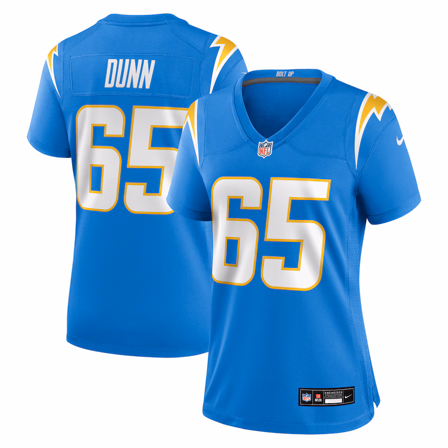 Women's Los Angeles Chargers Michael Dunn Nike Powder Blue Team Game Jersey - Jersey
