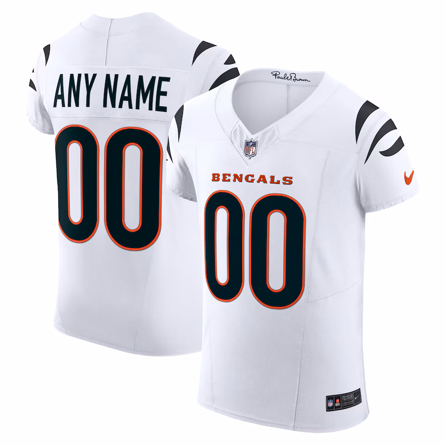 Men's Cincinnati Bengals Nike White Vapor F.U.S.E. Elite Custom Jersey - Jersey