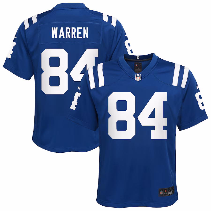 Youth Indianapolis Colts Tyler Warren Nike Royal Team Game Jersey - Jersey