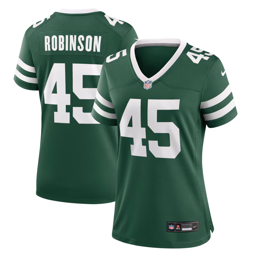 Women's New York Jets Mark Robinson Nike Legacy Green Team Game Jersey - Jersey