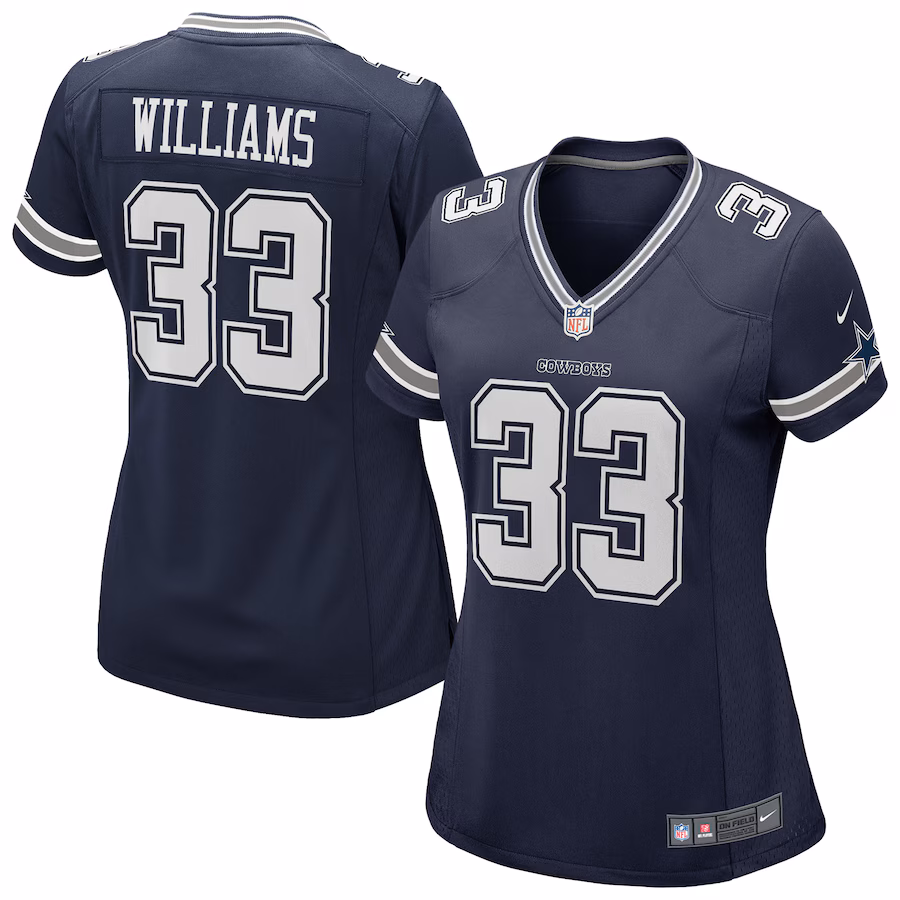 Women's Dallas Cowboys Javonte Williams Nike Navy Team Game Jersey - Jersey