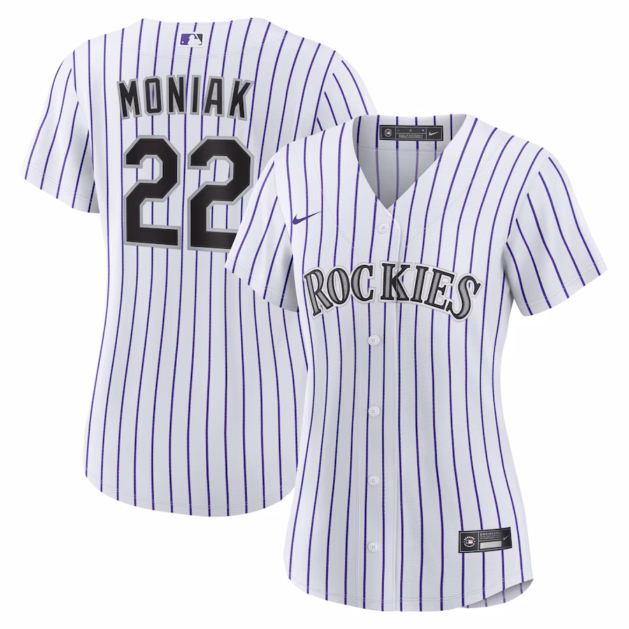 Women's Colorado Rockies Mickey Moniak Nike White Home Replica Jersey - Jersey