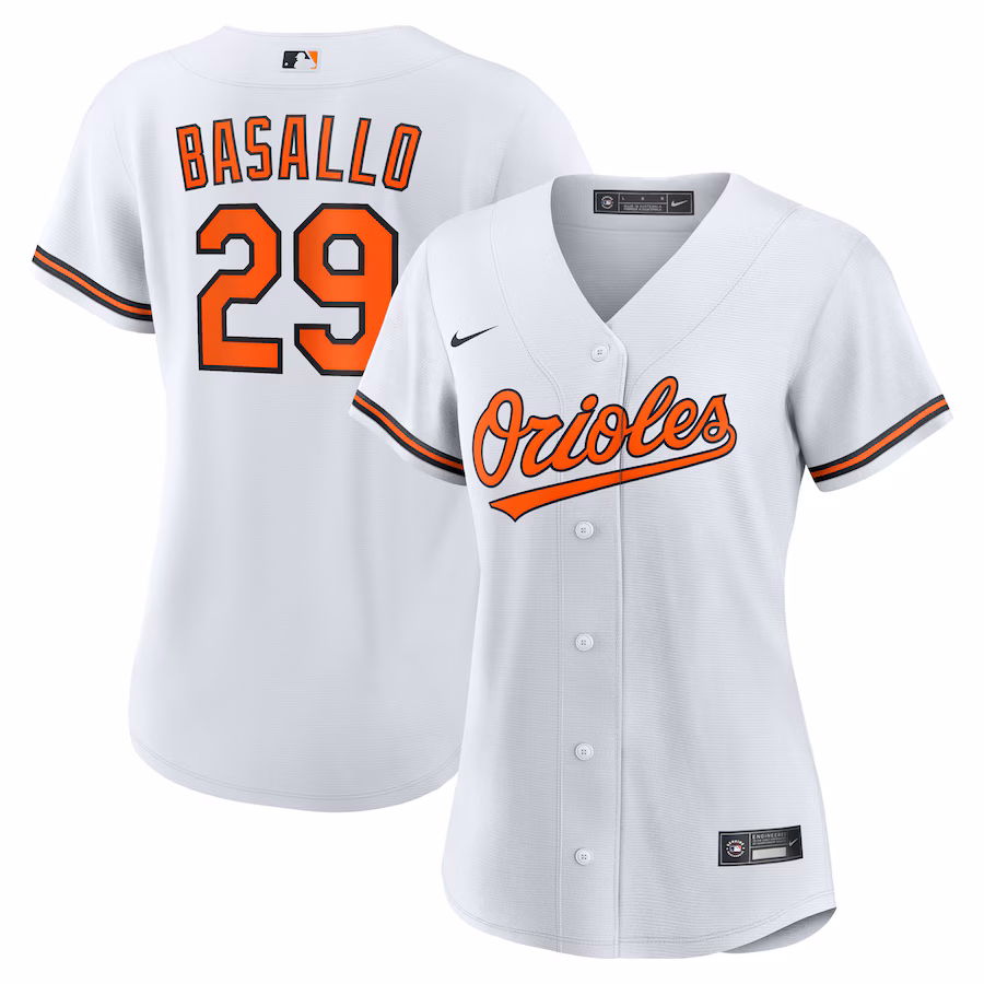 Women's Baltimore Orioles Samuel Basallo Nike White Replica Player Jersey - Jersey
