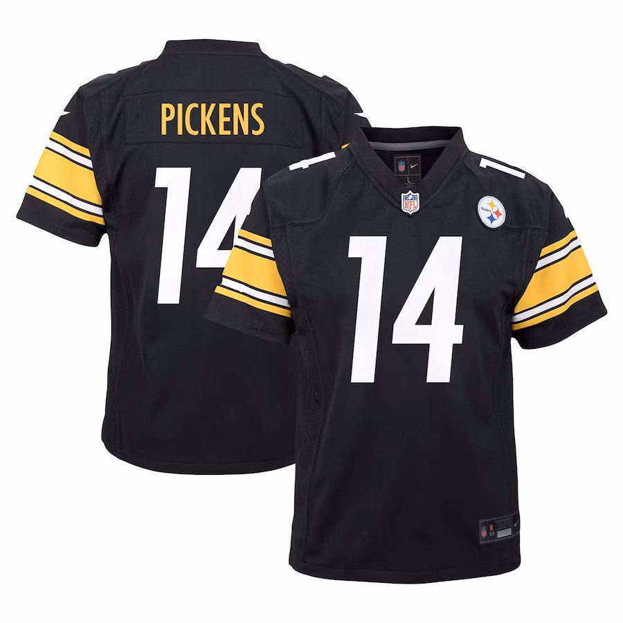 Youth Pittsburgh Steelers George Pickens Nike Black Game Jersey - Jersey