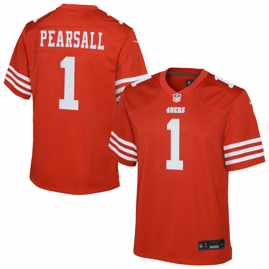 Youth San Francisco 49ers Ricky Pearsall Nike Scarlet Team Game Jersey - Jersey