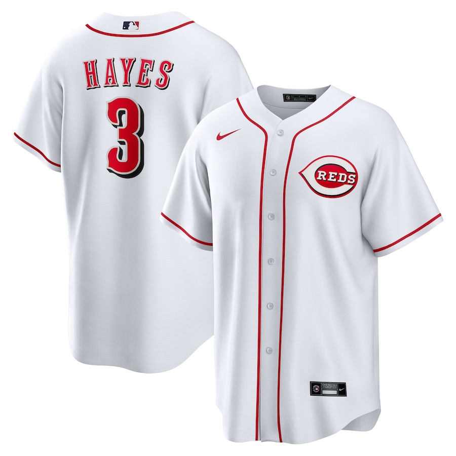 Men's Cincinnati Reds Ke'Bryan Hayes Nike White Home Replica Jersey - Jersey