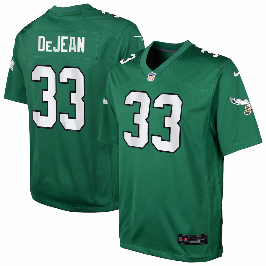 Youth Philadelphia Eagles Cooper DeJean Nike Kelly Green Alternate Game Jersey - Jersey