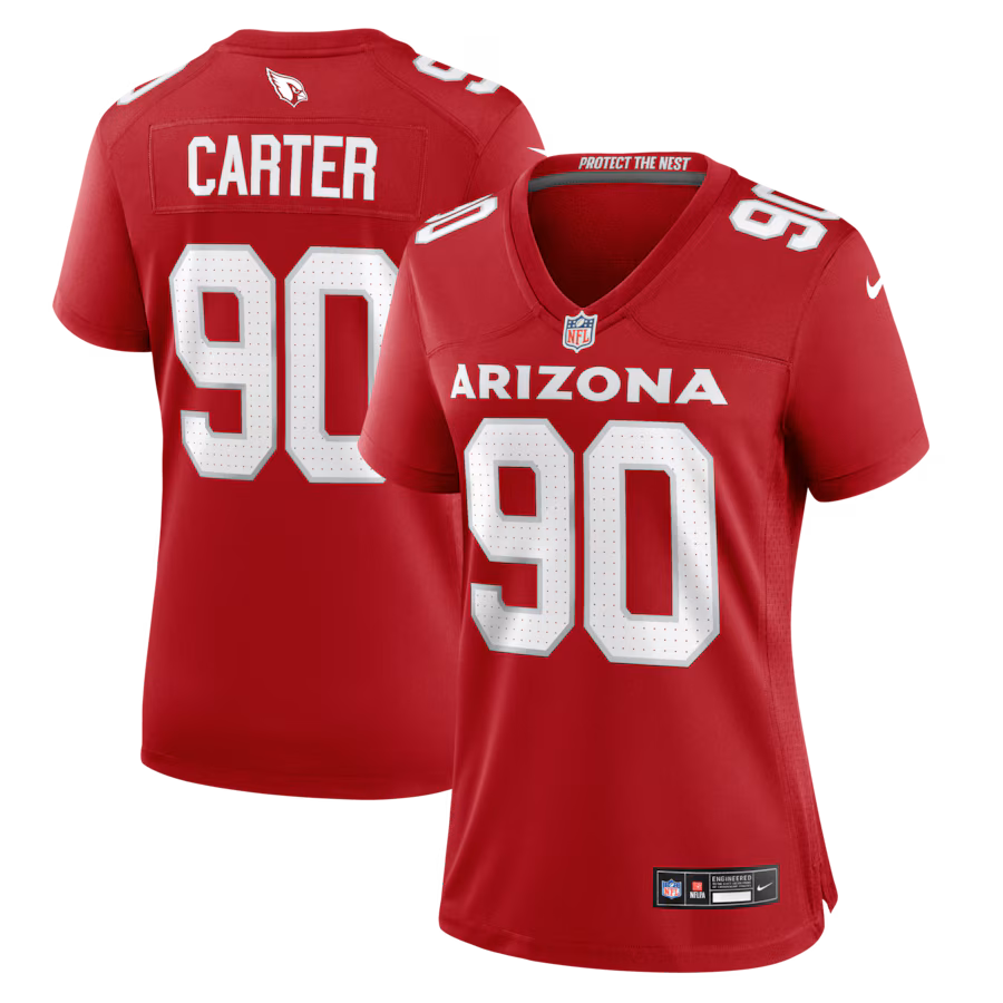 Women's Arizona Cardinals Zach Carter Nike Cardinal Team Game Jersey - Jersey