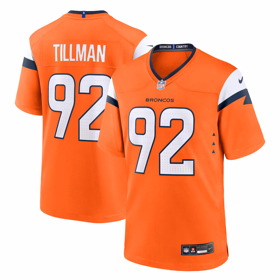 Men's Denver Broncos Dondrea Tillman Nike Orange Team Game Jersey - Jersey