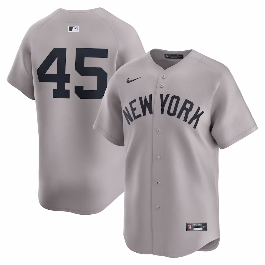 Men's New York Yankees Gerrit Cole Nike Gray Away Limited Player Jersey - Jersey