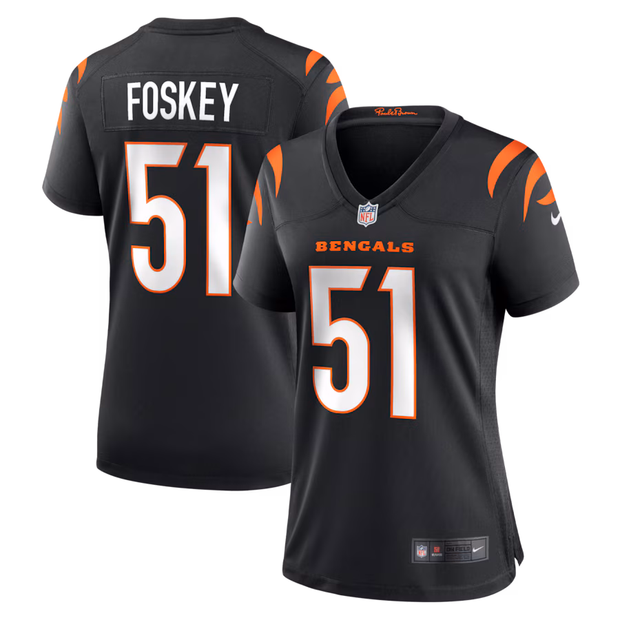 Women's Cincinnati Bengals Isaiah Foskey Nike Black Team Game Jersey - Jersey