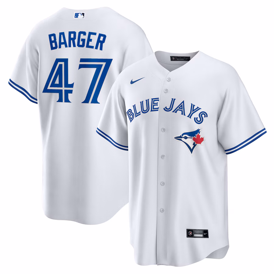 Men's Toronto Blue Jays Addison Barger Nike White Home Replica Jersey - Jersey
