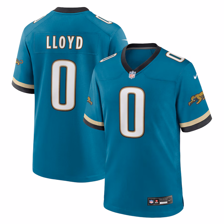 Men's Jacksonville Jaguars Devin Lloyd Nike Teal Alternate 2 Prowler Throwback Game Jersey - Jersey