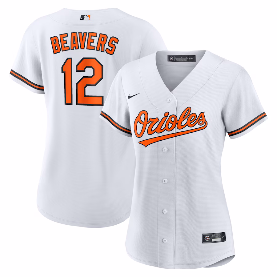Women's Baltimore Orioles Dylan Beavers Nike White Home Replica Jersey - Jersey