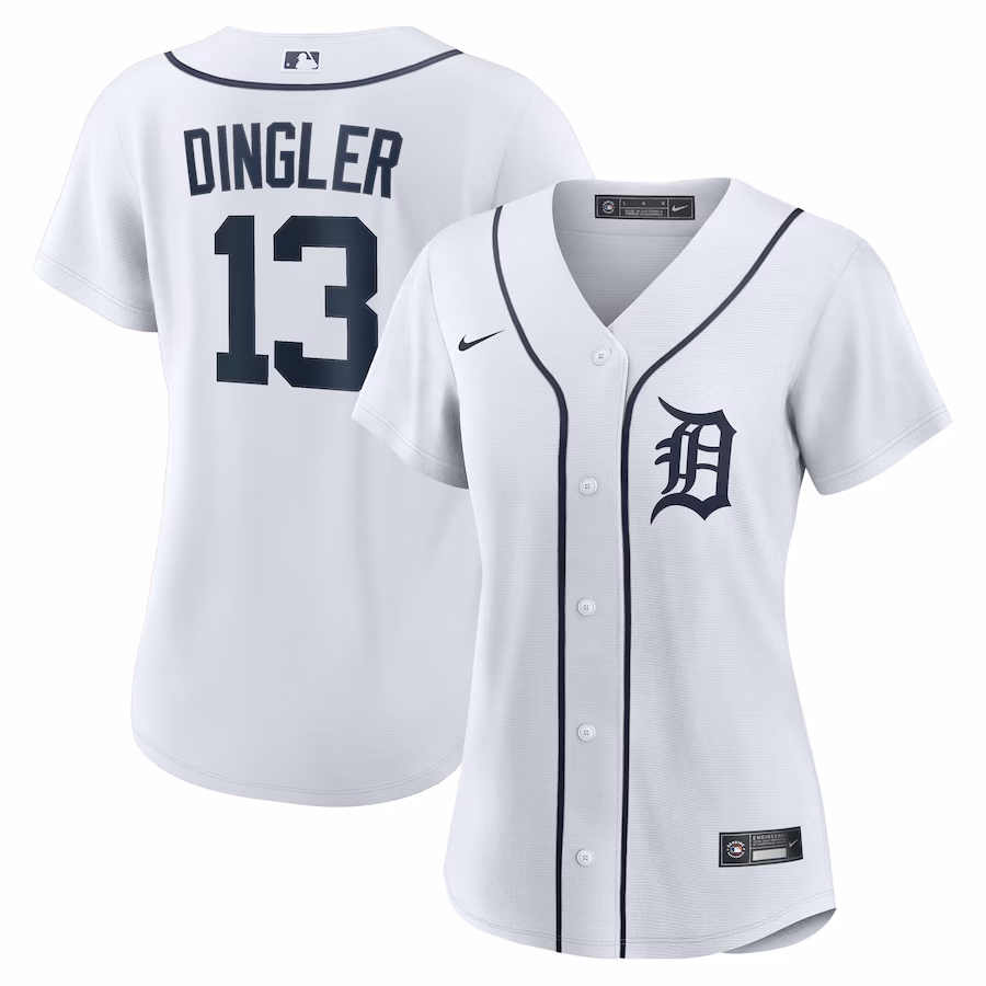 Women's Detroit Tigers Dillon Dingler Nike White Home Replica Jersey - Jersey