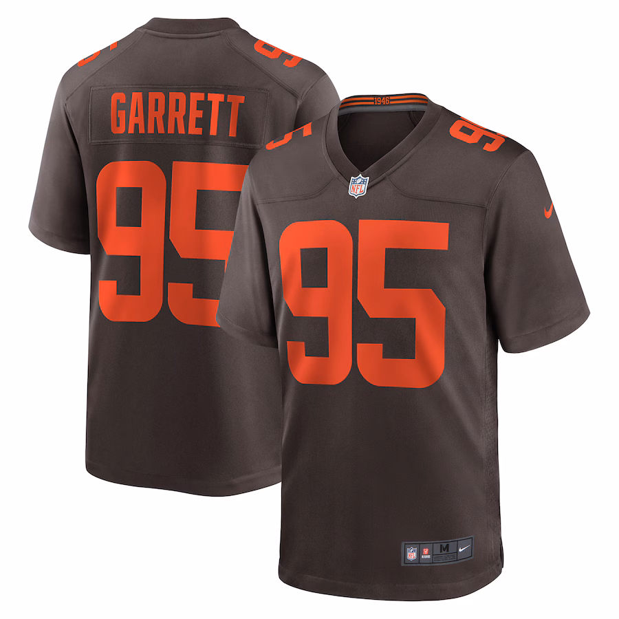 Men's Cleveland Browns Myles Garrett Nike Brown Alpha Dawg Game Jersey - Jersey