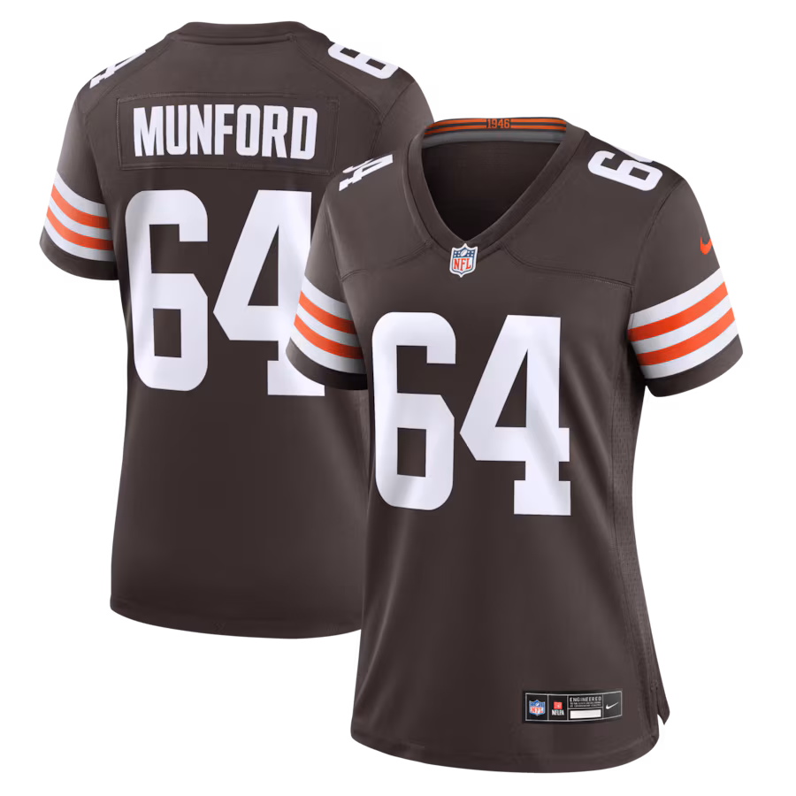 Women's Cleveland Browns Thayer Munford Nike Brown Team Game Jersey - Jersey