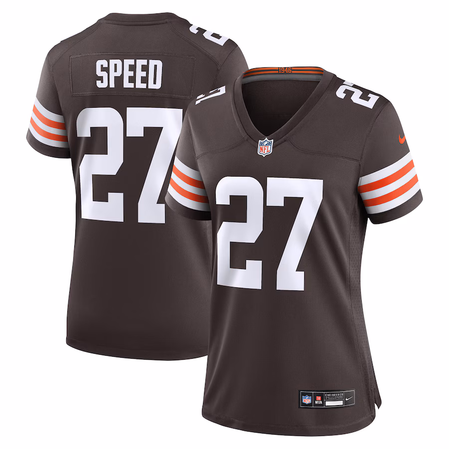 Women's Cleveland Browns Ameer Speed Nike Brown Team Game Jersey - Jersey