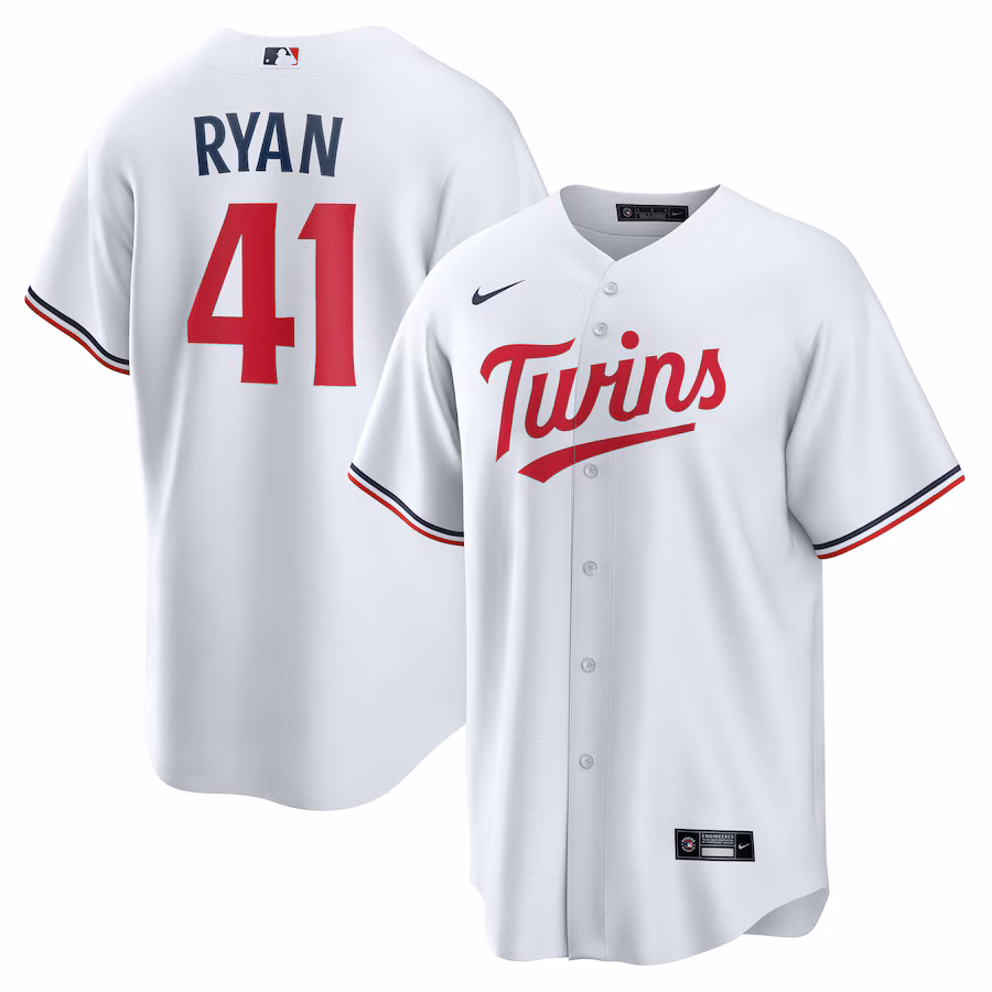 Youth Minnesota Twins Joe Ryan Nike White Home Replica Jersey - Jersey