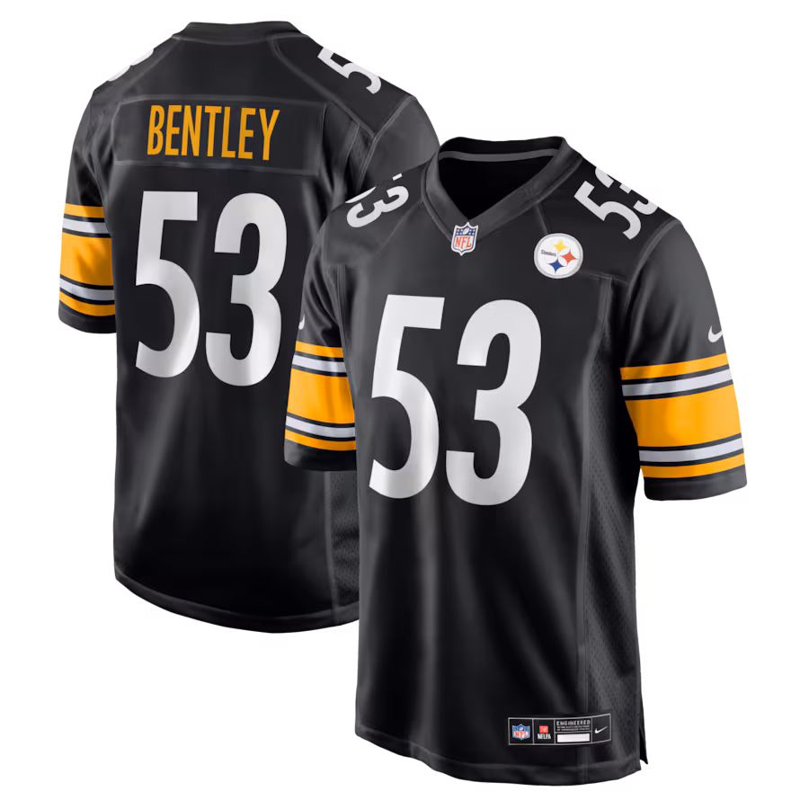 Men's Pittsburgh Steelers JaWhaun Bentley Nike Black Team Game Jersey - Jersey