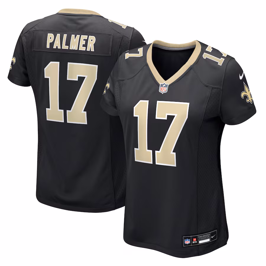 Women's New Orleans Saints Trey Palmer Nike Black Team Game Jersey - Jersey