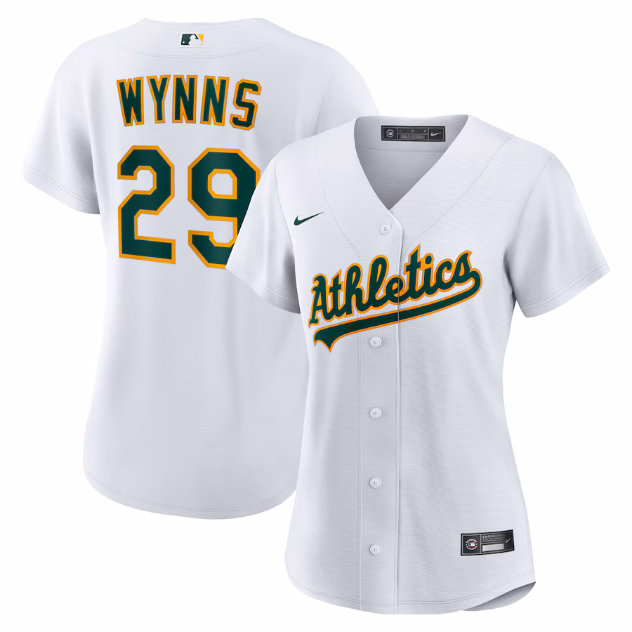 Women's Athletics Austin Wynns Nike White Home Replica Jersey - Jersey