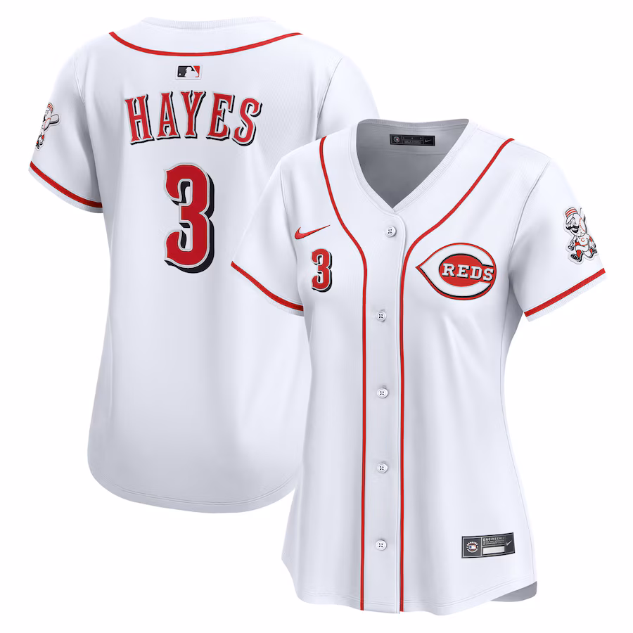 Women's Cincinnati Reds Ke'Bryan Hayes Nike White Home Limited Player Jersey - Jersey