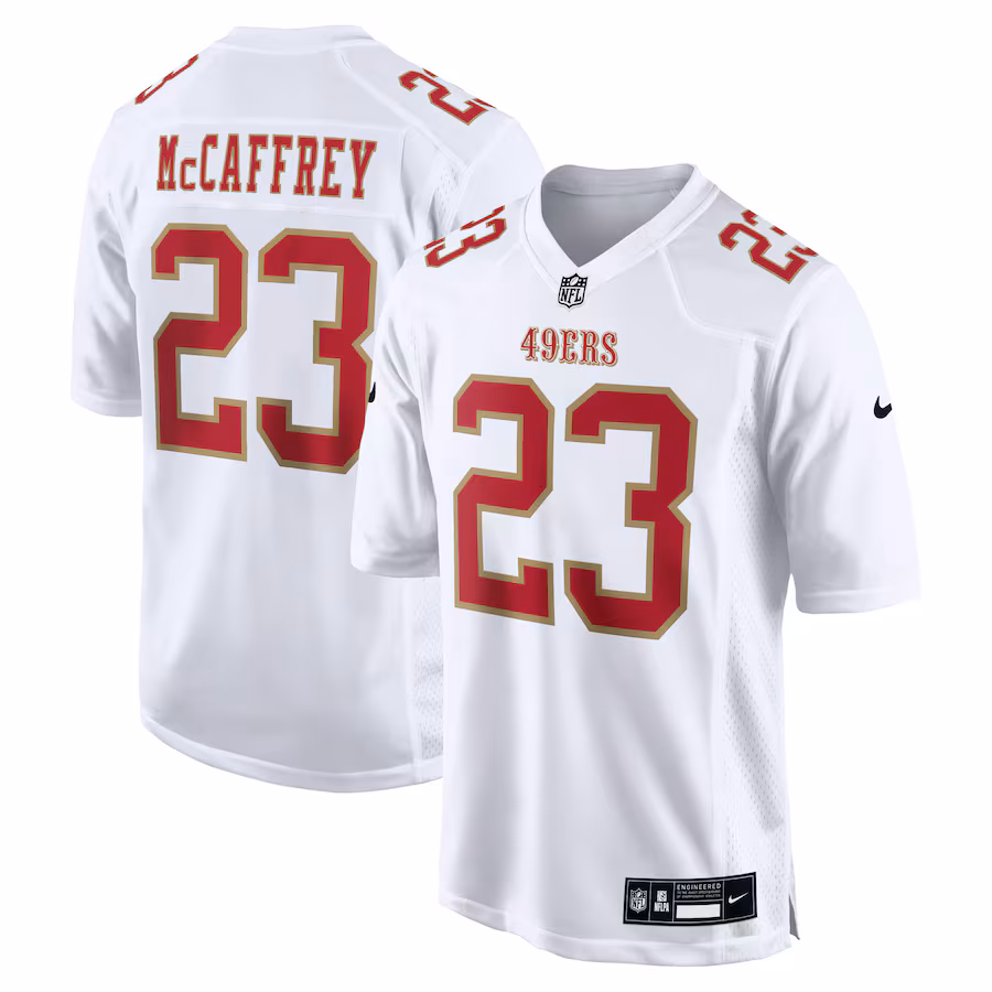 Men's San Francisco 49ers Christian McCaffrey Nike White Fashion Game Jersey - Jersey