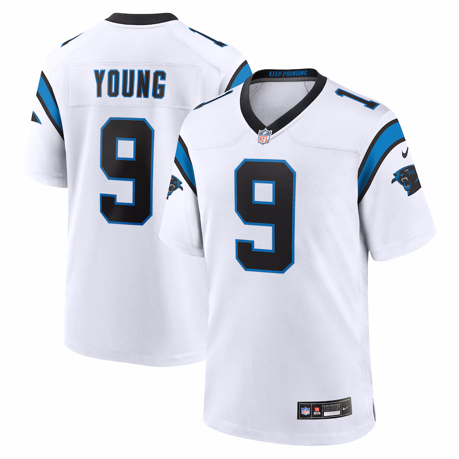 Men's Carolina Panthers Bryce Young Nike White Game Jersey - Jersey