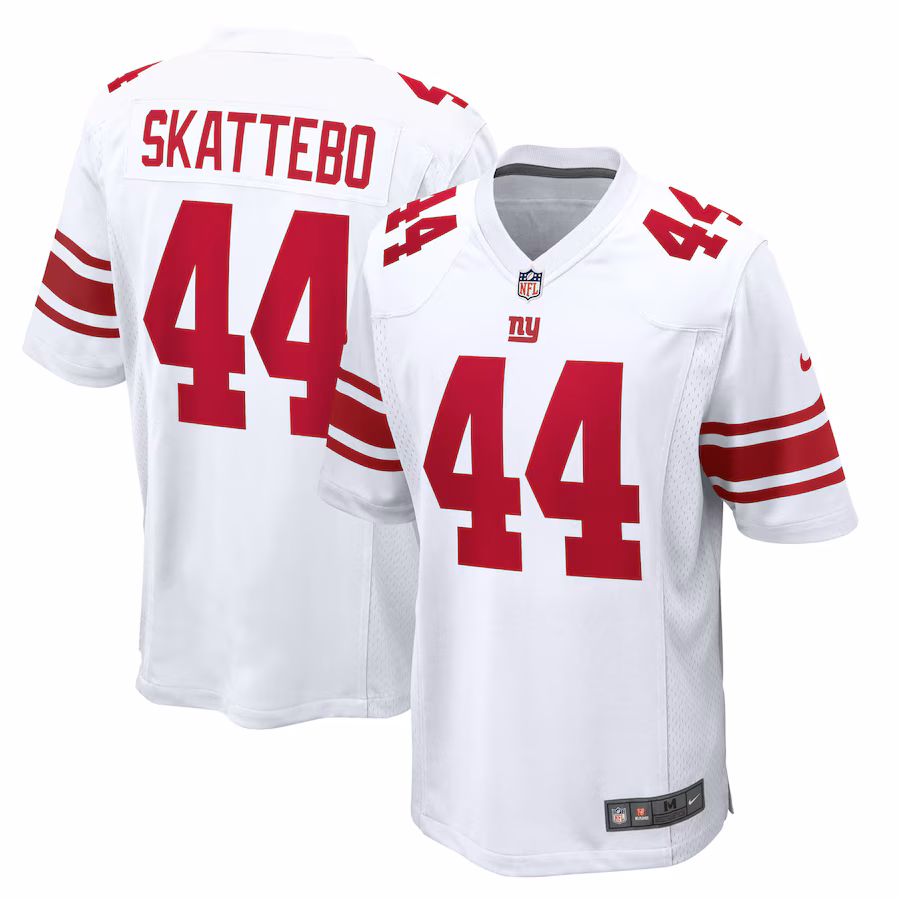 Men's New York Giants Cam Skattebo Nike White Game Jersey - Jersey