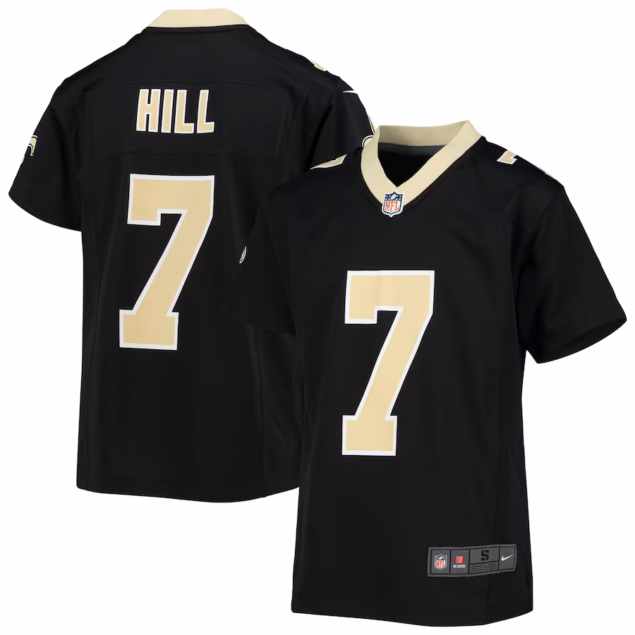 Youth New Orleans Saints Taysom Hill Nike Black Game Jersey - Jersey